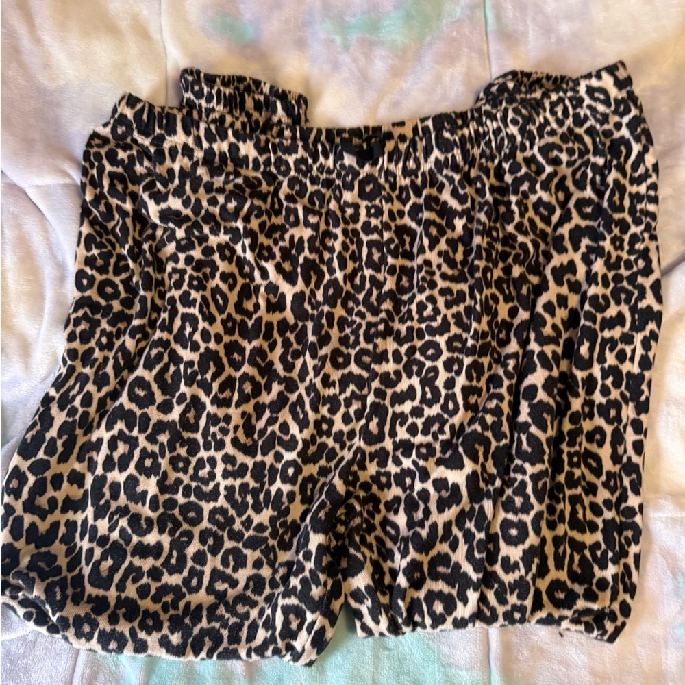 Fred David Leopard Print Drawstring Pants in Tan … - image 4